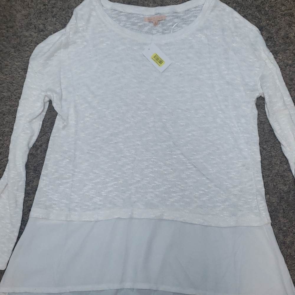 NWT womens Large white Gibson Latimer blouse